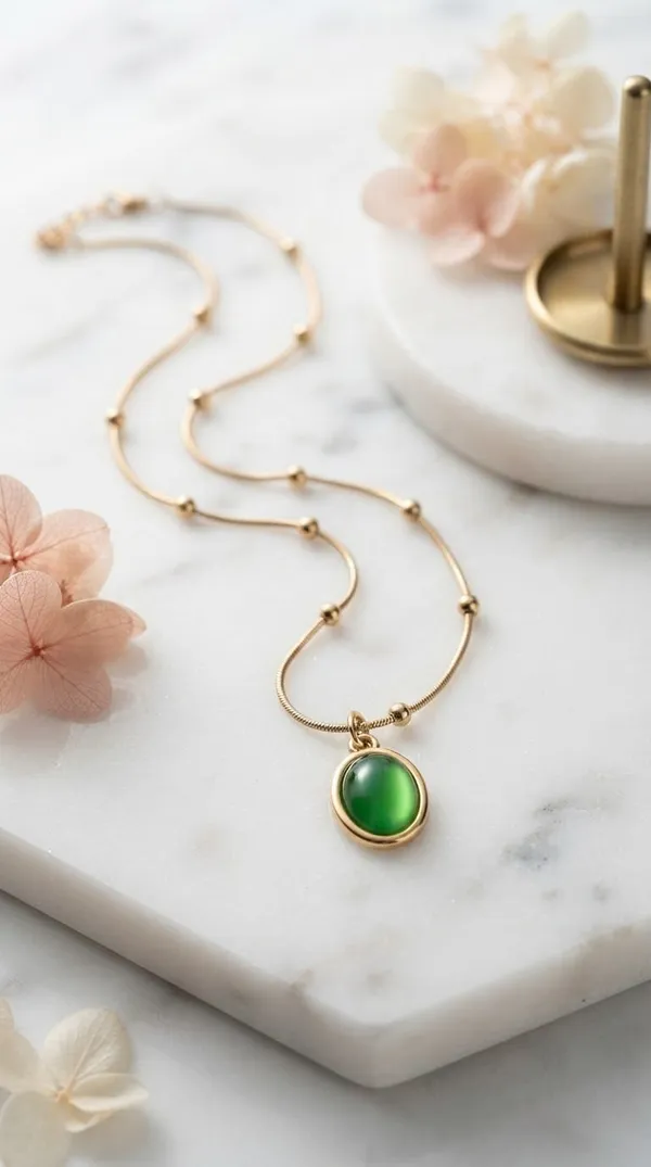 Gold_Tone_Green_Pendant_Necklace_for_Women