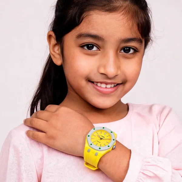 Yellow_Silicon_Adjustable_Analog_Watch_For_Kids