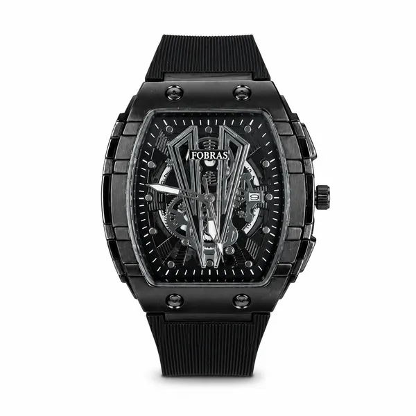 Fobras_Black_Skeleton_Dial_Analog_Watch