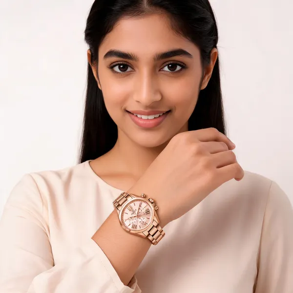 Rose_Gold_Stainless_Steel_Roman_Dial_Chronograph_Watch_For_Women
