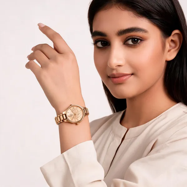 Gold_Stainless_Steel_Link_Bracelet_Watch_For_Women