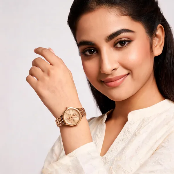 Gold_Stainless_Steel_Link_Bracelet_Watch_For_Women