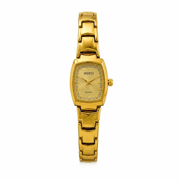 IRonn_Gold_Tone_Quartz_Bracelet_Watch