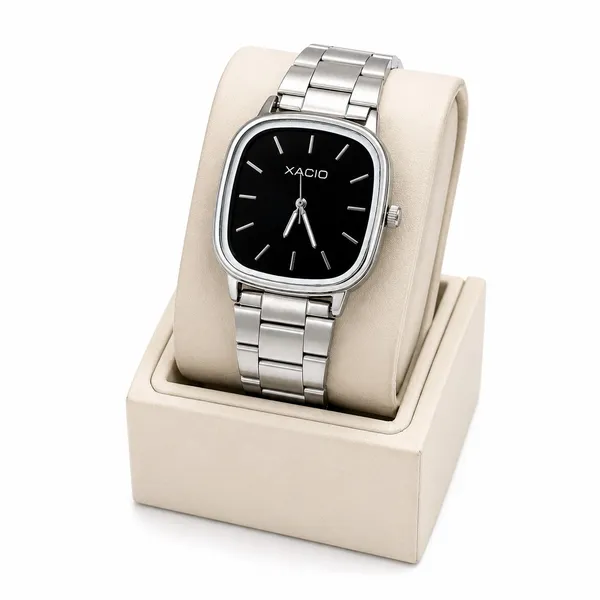 Xacio_Silver_Analog_Watch_With_Black_Dial