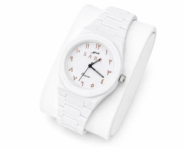 White_Analog_Wrist_Watch_With_Arabic_Numerals