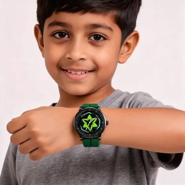 Green_Sports_Silicon_Character_Analog_Watch_For_Kids