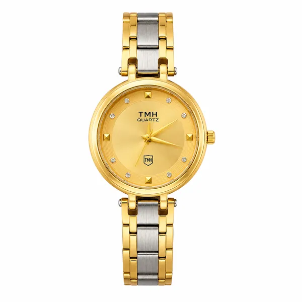 TMH_Gold_And_Silver_Tone_Analog_Quartz_Watch