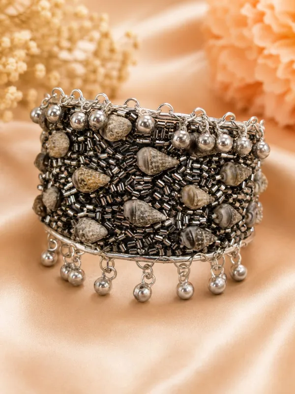 Silver_Brass_Oxidised_Statement_Cuff_Bangle_For_Women