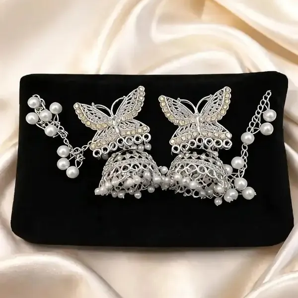 Silver_Brass_Butterfly_Pearl_Jhumka_Earrings_For_Women