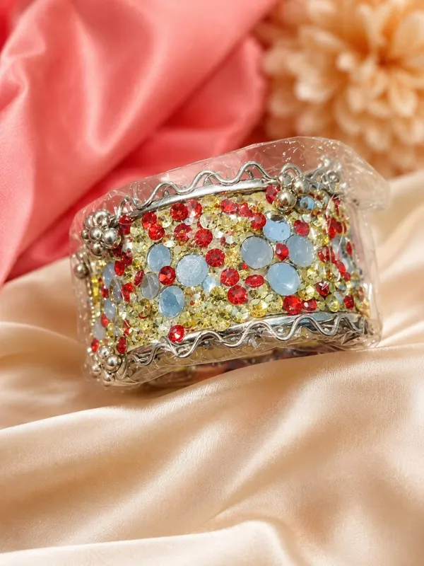 Multicolor_Brass_Crystal_Embellished_Wide_Cuff_Bangle_For_Women