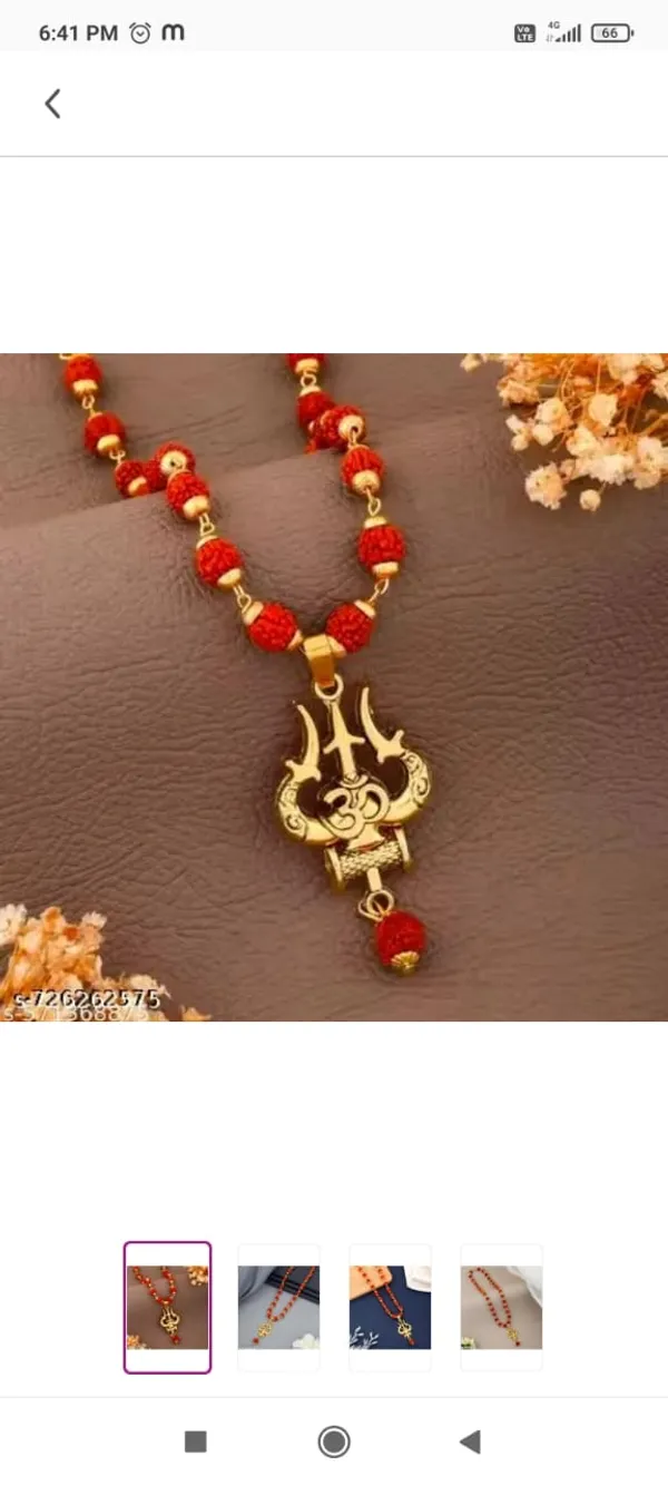 Red_Gold_Brass_Beaded_Pendant_Necklace_For_Women