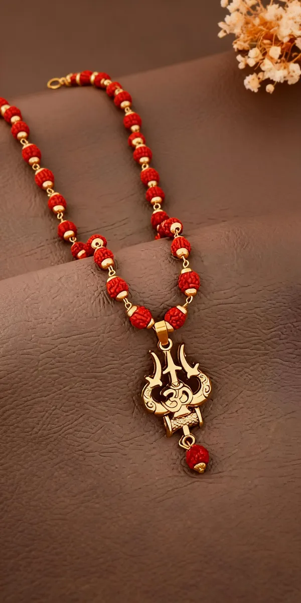 Red_Gold_Brass_Beaded_Pendant_Necklace_For_Women