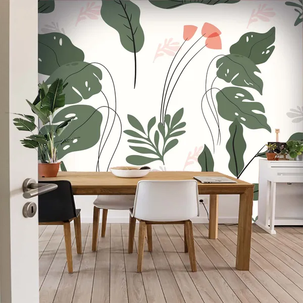 Botanical_Leaf_Print_Wall_Mural_Wallpaper