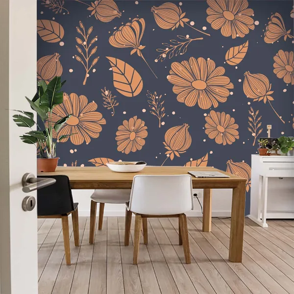Navy_Floral_Pattern_Decorative_Wallpaper