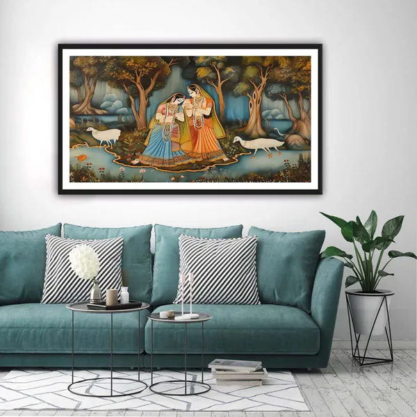 Traditional_Indian_Forest_Scene_Framed_Wall_Art