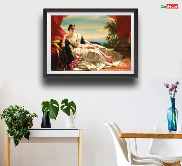 Vintage_Woman_Seaside_Scene_Wall_Painting