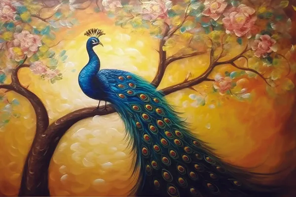 Framed_Nature_Peacock_Wall_Art