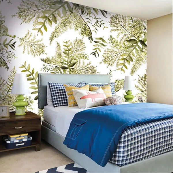 Botanical_Green_Leaf_Print_Wall_Mural