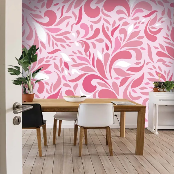 Pink_Floral_Pattern_Wall_Wallpaper
