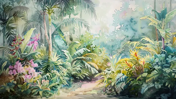 Tropical_Forest_And_Golden_Leaf_Decorative_Wall_Panels