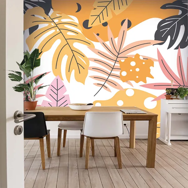 Botanical_Abstract_Leaf_Wall_Mural_Wallpaper