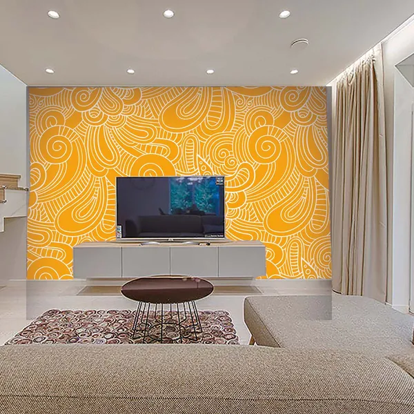 Orange_Paisley_Pattern_Decorative_Wall_Wallpaper