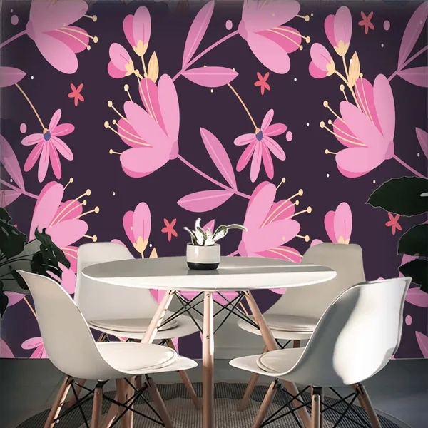 Dark_Floral_Botanical_Print_Decorative_Wallpaper