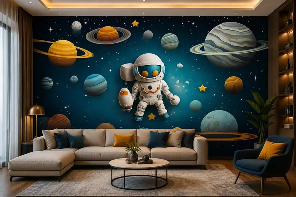 Flagged:_Category_Mismatch_-_Product_Is_Wall_Mural_But_Listed_Under_Apparel;_Multicolor_Space_Theme_Kids_Wall_Mural_Wallpaper