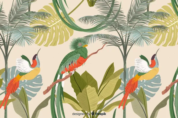 Tropical_Bird_And_Leaf_Print_Home_Decor