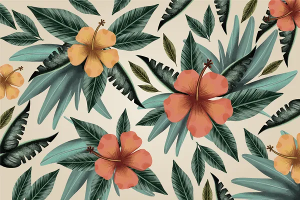 Tropical_Floral_Print_Decorative_Fabric