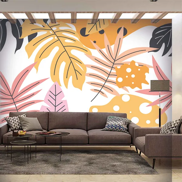 Botanical_Abstract_Leaf_Wall_Mural_Wallpaper