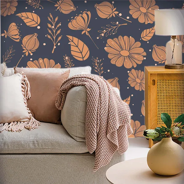 Navy_Floral_Pattern_Decorative_Wallpaper