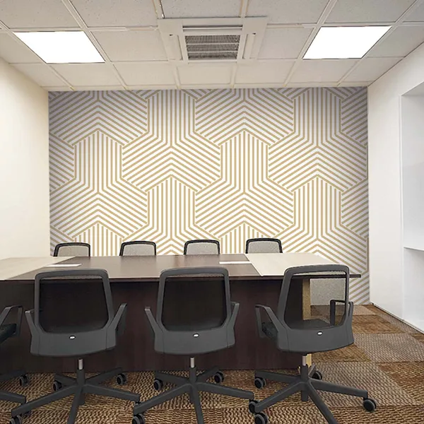 Gold_And_White_Geometric_Stripe_Pattern_Wallpaper