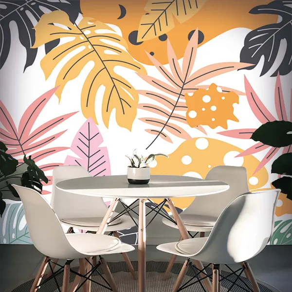 Botanical_Abstract_Leaf_Wall_Mural_Wallpaper