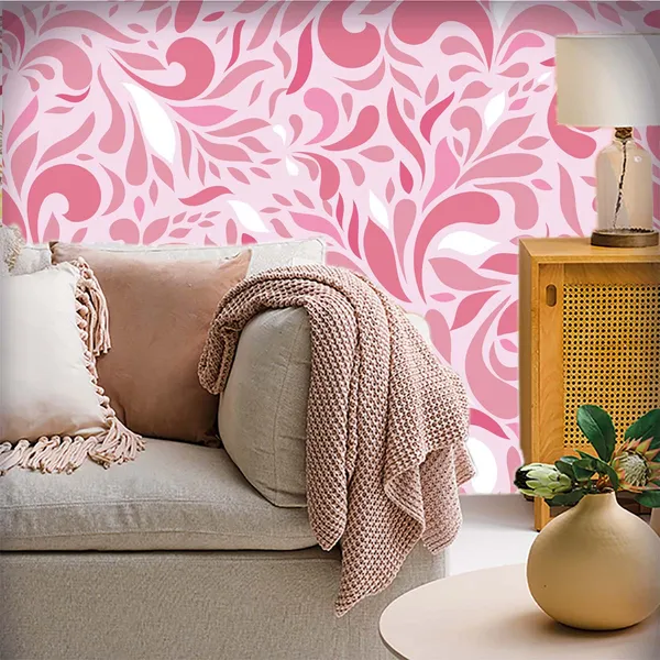 Pink_Floral_Pattern_Wall_Wallpaper