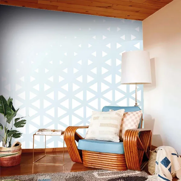 Blue_Geometric_Pattern_Wall_Wallpaper