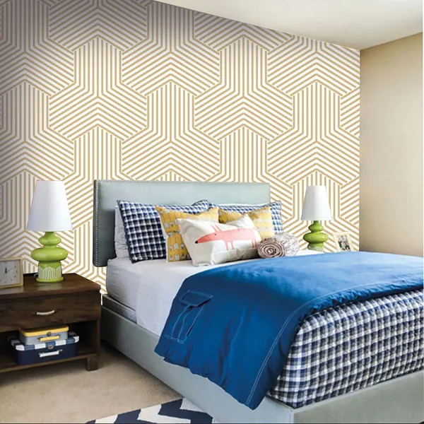 Gold_And_White_Geometric_Stripe_Pattern_Wallpaper