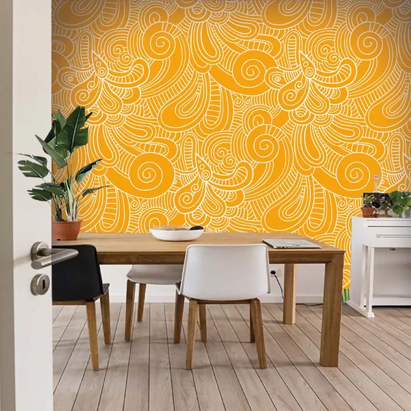 Orange_Paisley_Pattern_Decorative_Wall_Wallpaper
