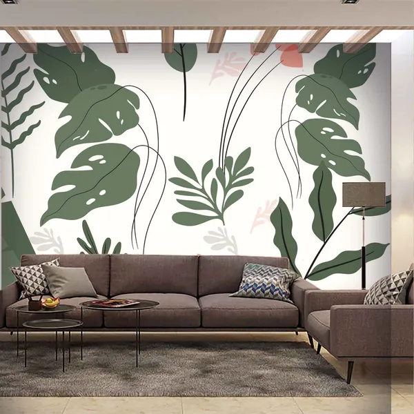 Botanical_Leaf_Print_Wall_Mural_Wallpaper