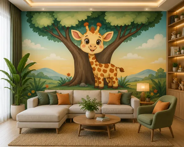 Flagged:_Category_Mismatch_-_Product_Is_Wall_Mural_But_Listed_Under_Apparel;_Multicolor_Animal_Theme_Kids_Wall_Mural_Wallpaper