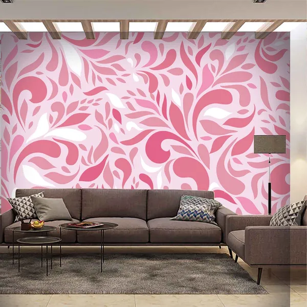 Pink_Floral_Pattern_Wall_Wallpaper