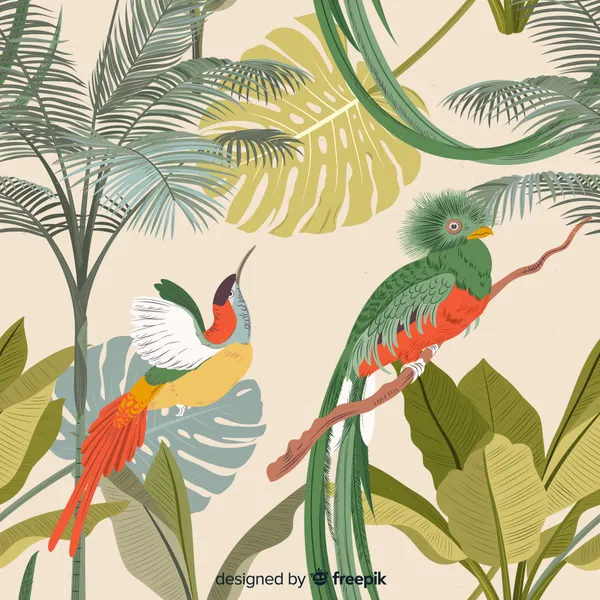 Tropical_Bird_And_Leaf_Print_Home_Decor