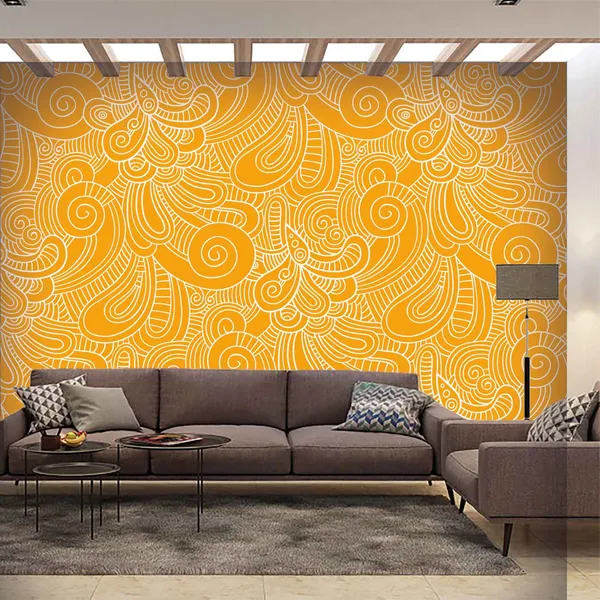 Orange_Paisley_Pattern_Decorative_Wall_Wallpaper