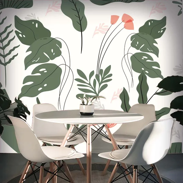 Botanical_Leaf_Print_Wall_Mural_Wallpaper