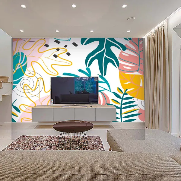 Colorful_Abstract_Botanical_Wall_Mural_Wallpaper