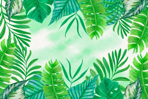 Green_Tropical_Leaf_Print_Pattern