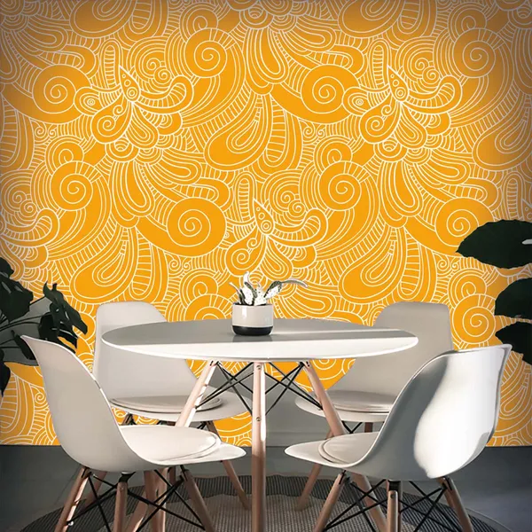 Orange_Paisley_Pattern_Decorative_Wall_Wallpaper