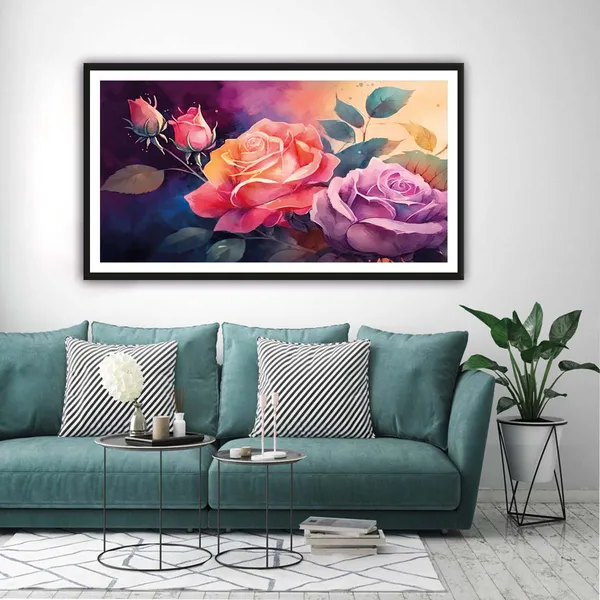 Wooden_Floral_Print_Framed_Wall_Art