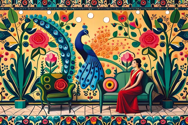 Framed_Traditional_Peacock_Wall_Art