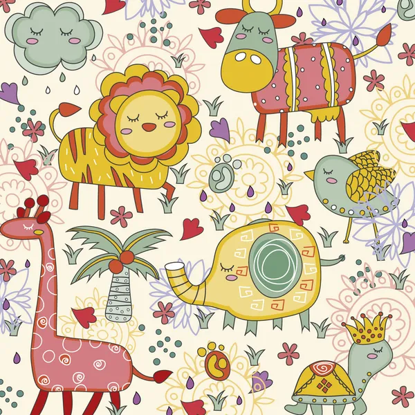 Multicolour_Animal_Floral_Print_Bedsheet